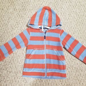 Boden Terricloth striped hooded sweatshirt